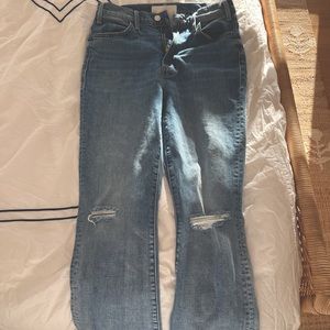 Mother hustler ankle fray jeans size 27 - worn once